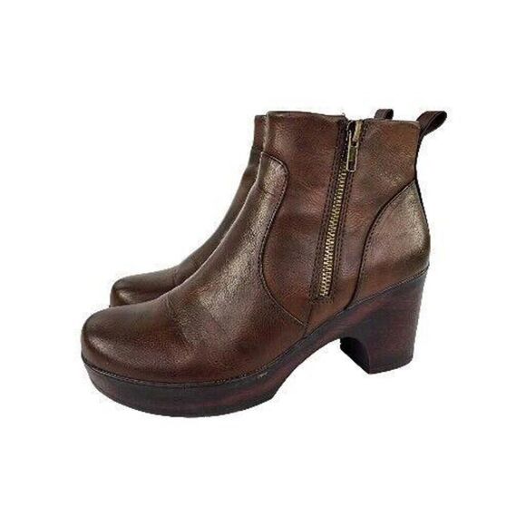 b.o.c. Womens Blakelynn Faux Leather Clogs Boot US 8.5 M Platform Ankle Boots - Picture 1 of 10